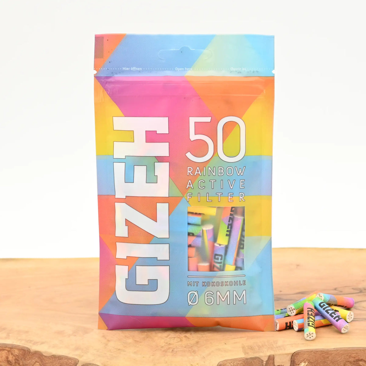 Gizeh-Aktivkohlefilter-6mm-Rainbow-50er-Pack-bunte-Keramikkappen-Kokosaktivkohle-Slim-Headshop-online-kaufen-Deutschland-Johnnys-Headshop