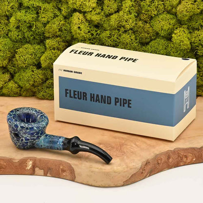 Human Grade Glaspfeife - Leopard Blue