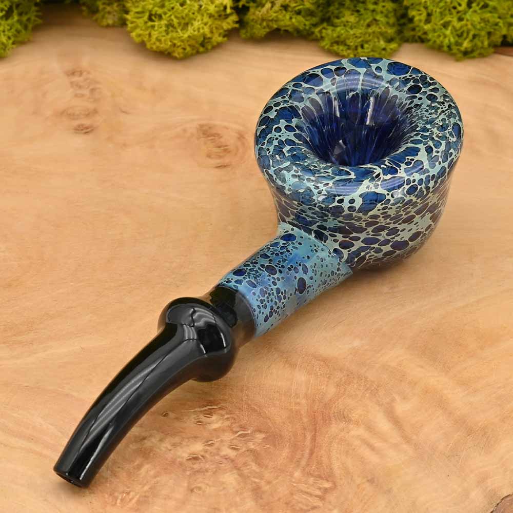 Human Grade Glaspfeife - Leopard Blue