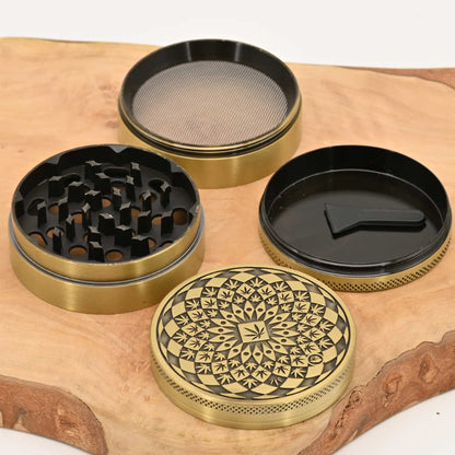 Gold Mandala Leaf Grinder ⌀60mm