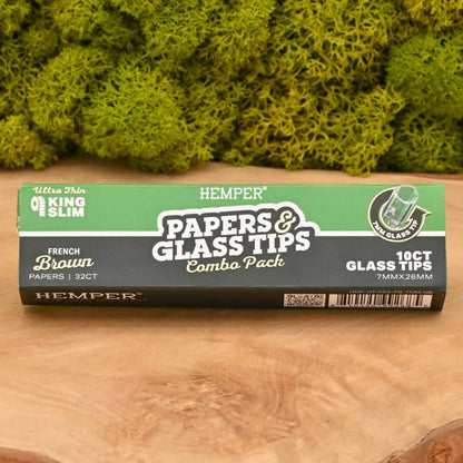 Hemper King Size Papers + 10 Glas Tips (7mm)