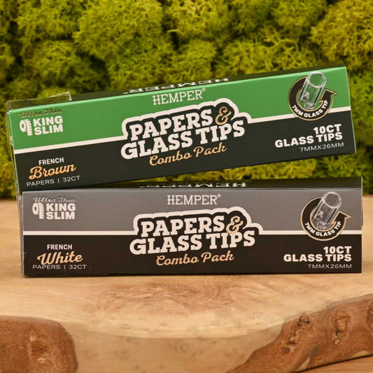 Hemper King Size Papers + 10 Glas Tips (7mm)