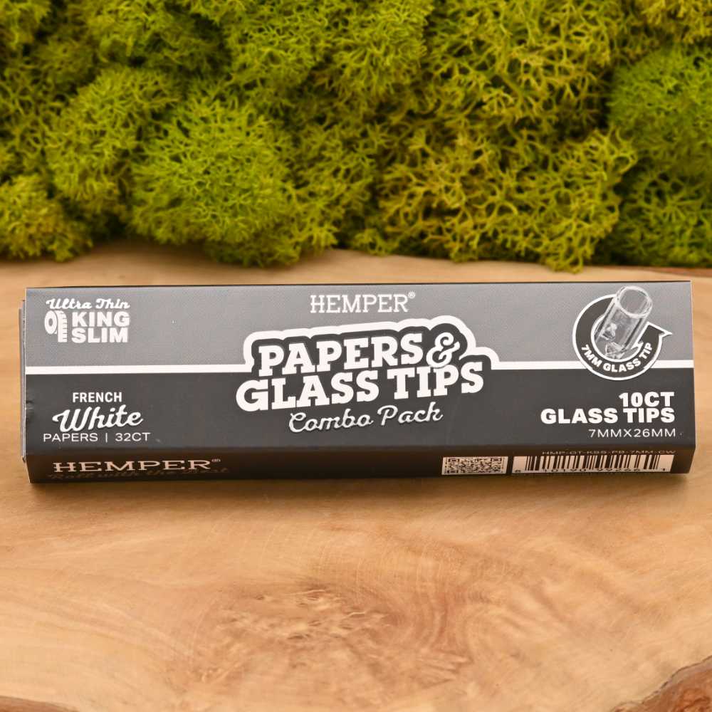 Hemper King Size Papers + 10 Glas Tips (7mm)