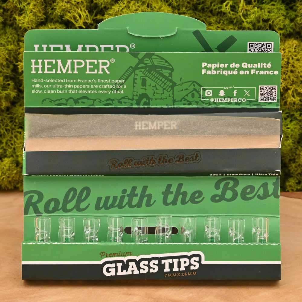 Hemper King Size Papers + 10 Glas Tips (7mm)