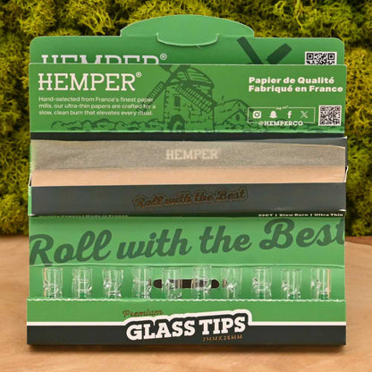 Hemper King Size Papers + 10 Glas Tips (7mm)