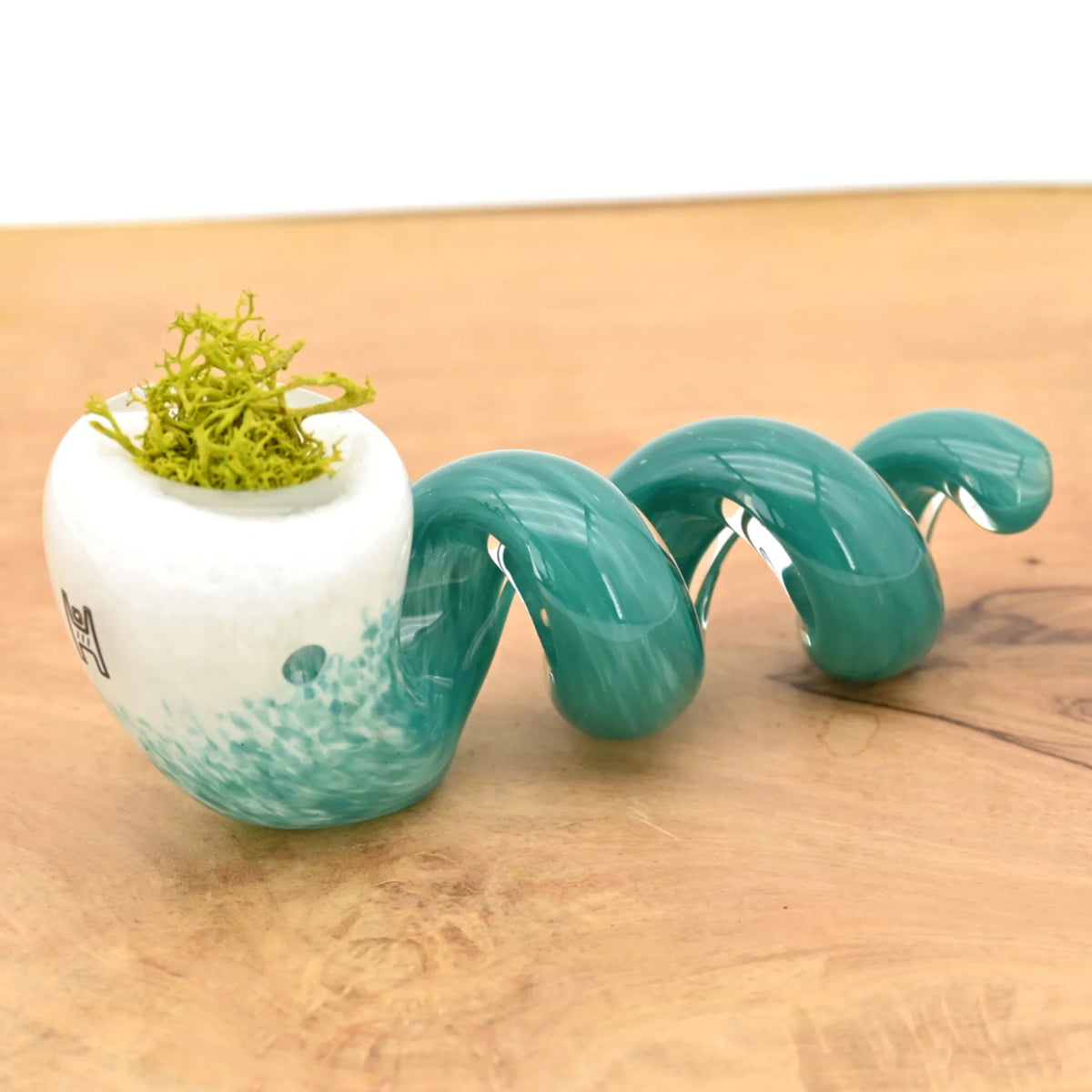 Human-Grade-Glaspfeife-Spirale-Spoon-Pipe-weiss-petrol-Glas-handgefertigt-kaufen-Bester-Headshop-Deutschland-Johnnys-Headshop