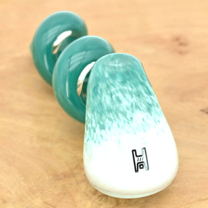 Human-Grade-Glaspfeife-Spirale-Spoon-Pipe-Borosilikat-weiss-petrol-kaufen-Headshop-Zubehoer-Top-Qualitaet-Johnnys-Headshop