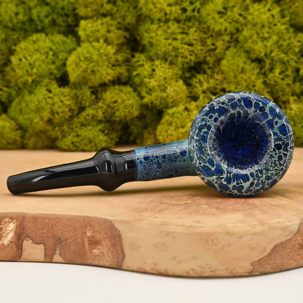 Human Grade Glaspfeife - Leopard Blue