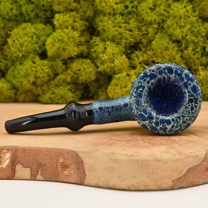 Human Grade Glaspfeife - Leopard Blue