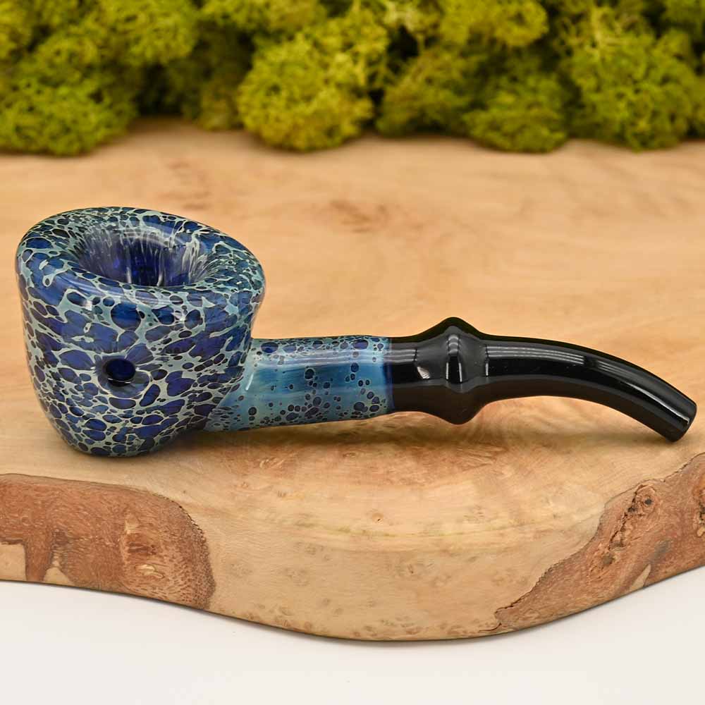 Human Grade Glaspfeife - Leopard Blue