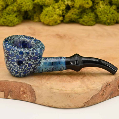 Human Grade Glaspfeife - Leopard Blue