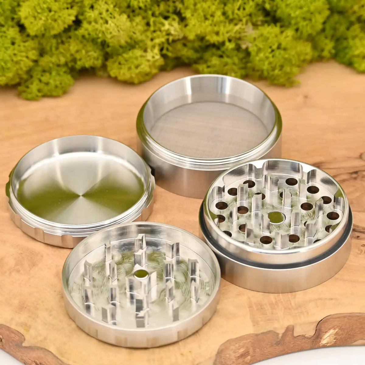 Hybrid-Edelstahl-Grinder-4-teilig-63mm-Edelstahl-Grinder-kaufen-Grinder-Cannabis-kaufen-Headshop-Qualitaetsprodukte-online-Johnnys-Headshop