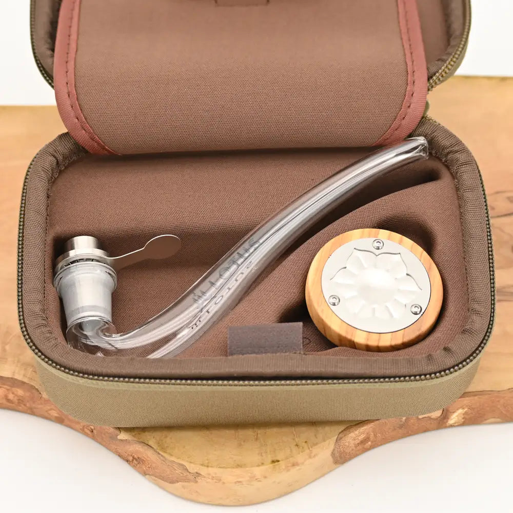 INHALE-Lotus-Vaporizer-Kit-Olive-Vaporizer-Bong-Adapter-Lotus-Konvektion-Holz-Headshop-mit-riesiger-Auswahl-Johnnys-Headshop