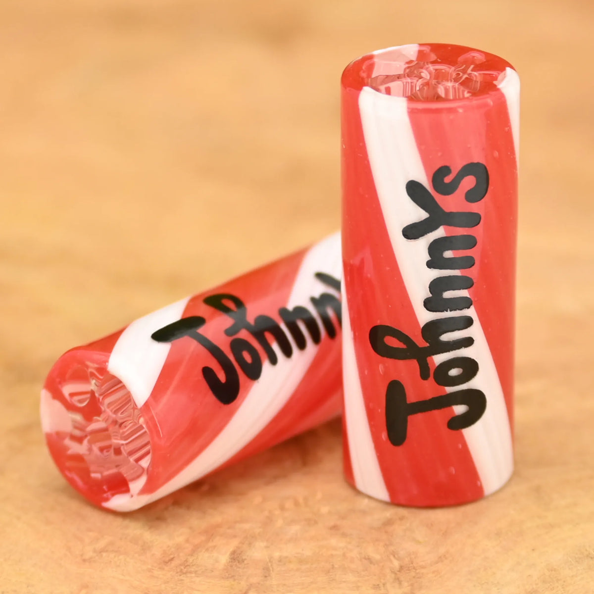 Johnnys-Glasfilter-Candy-Cane-Spiral-Tip-12mm-rot-weiss-Glas-Filter-Joint-Weihnachten-Headshop-mit-diskretem-Versand-Johnnys-Headshop