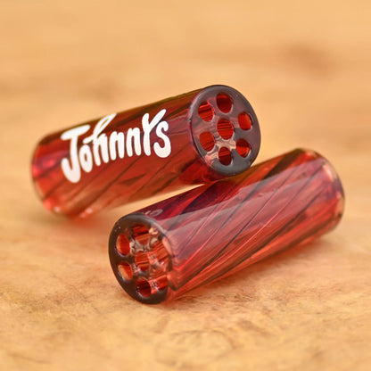 Johnnys-Glasfilter-Ruby-Red-Spiral-Tip-11mm-roter-Glas-Tip-Joint-Filter-Glas-Deutschlands-beliebtester-Headshop-Johnnys-Headshop