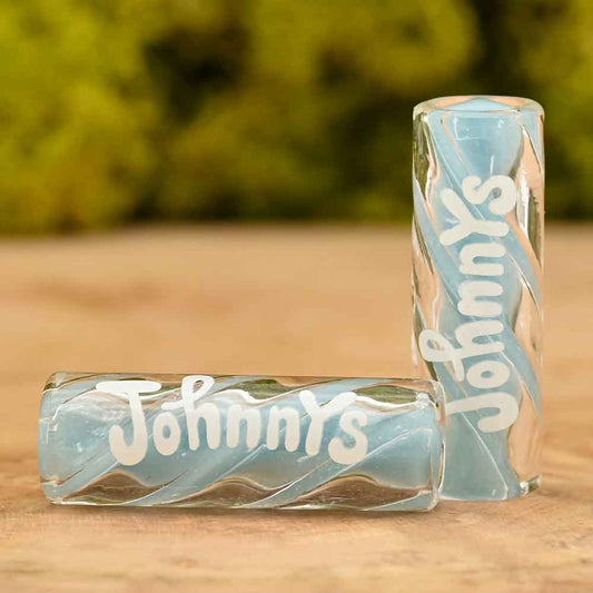 Johnnys Glas Tip - Azzurro Fusilli Tip 10mm