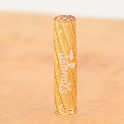 Johnnys Glas Tip - Goldgelb Edition - Spiral Tip 7mm