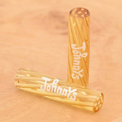 Johnnys Glas Tip - Goldgelb Edition - Spiral Tip 7mm