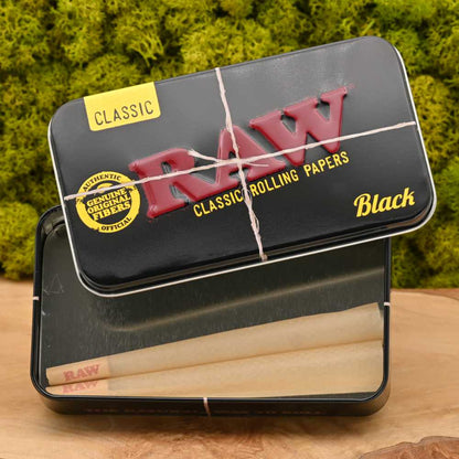RAW Black Tin Case - für Joints & Paper