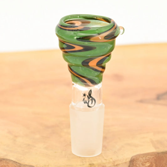 weedstar_jungle_waves_gruen_orange_ns19_wellenmuster_bong_kopf_zubehoer_ersatzteil_headshop_Johnnys_Headshop