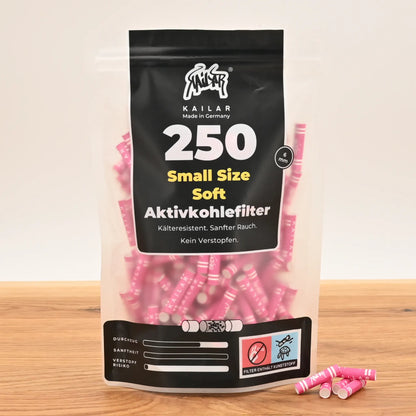 Kailar-Aktivkohlefilter-6mm-Slim-250er-Pack-Pink-Kailar-Soft-Filter-6mm-Kokosnuss-Aktivkohle-Headshop-mit-diskretem-Versand-Johnnys-Headshop