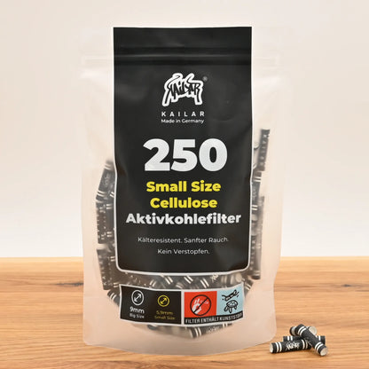 Kailar-Aktivkohlefilter-6mm-Slim-250er-Pack-Schwarz-Kailar-Filter-Slim-Cellulose-6mm-kaufen-Nr-1-Headshop-Deutschland-Johnnys-Headshop