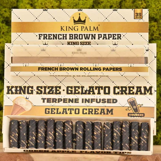 King Palm King Size Papers & Tips - Gelato Cream