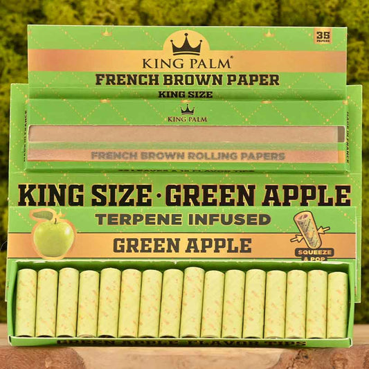 King Palm King Size Papers & Tips - Green Apple