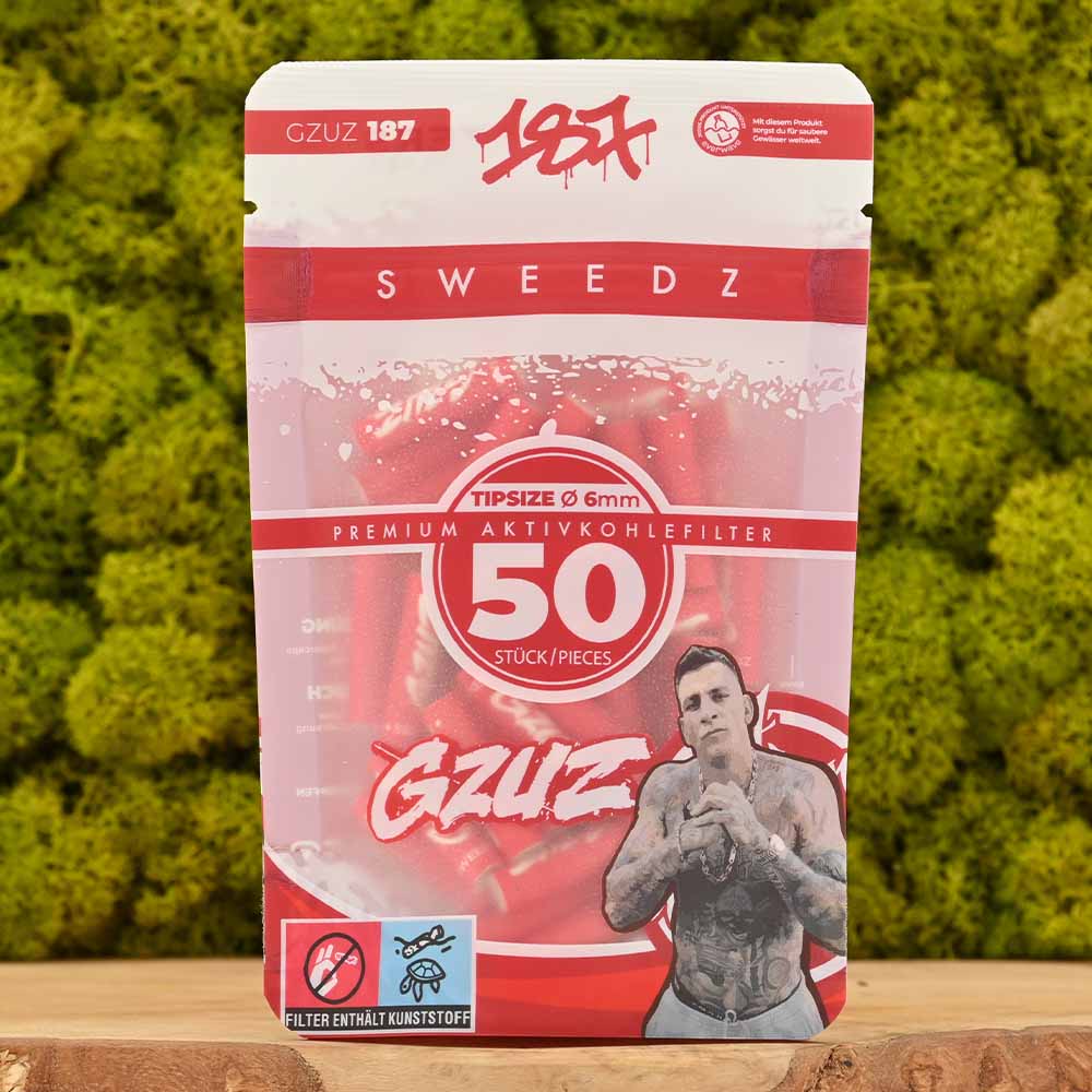 187 Sweedz × Medusa Aktivkohlefilter Slim (50er Pack)