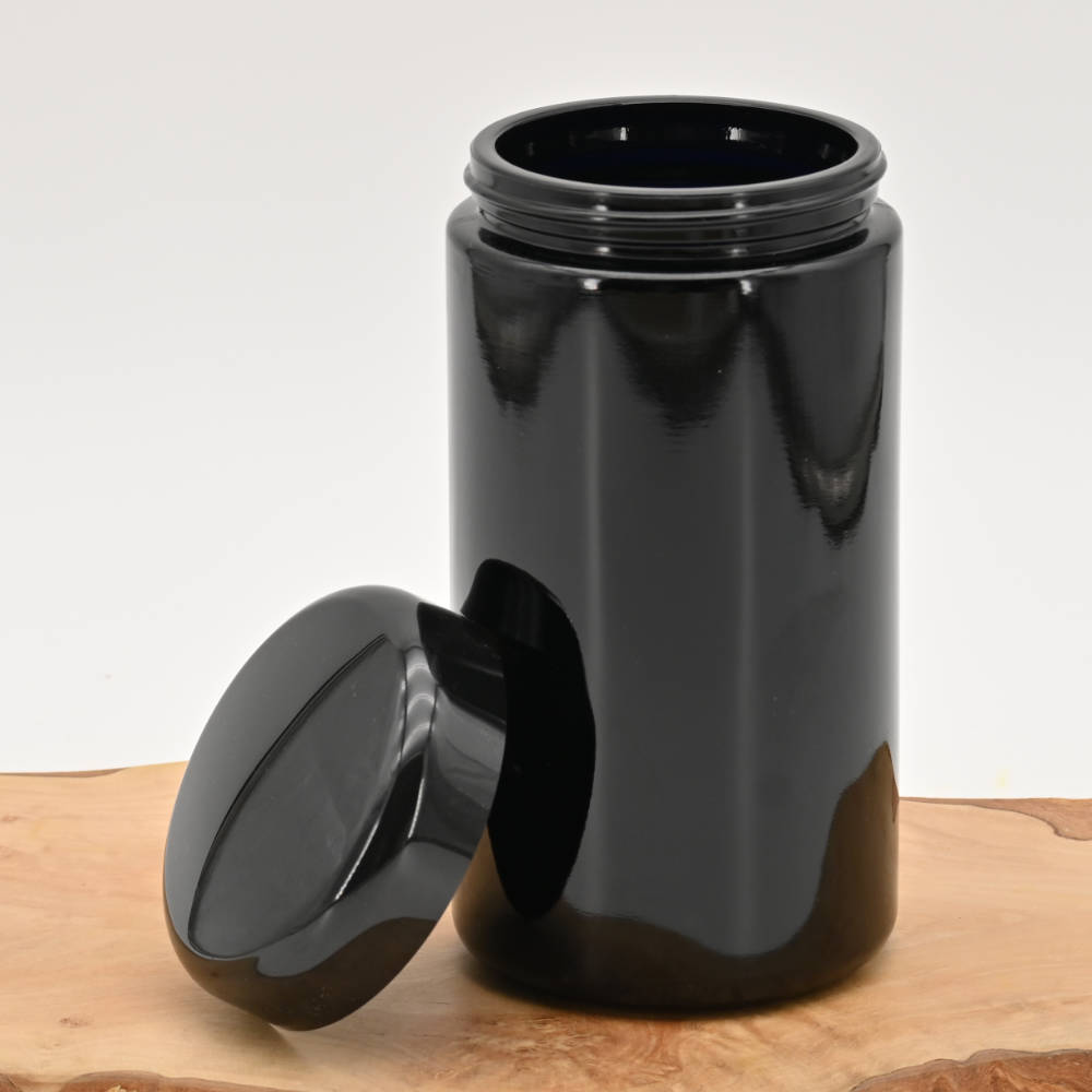 Miron Weithalsdose aus Violettglas/ UV Glas (500ml)