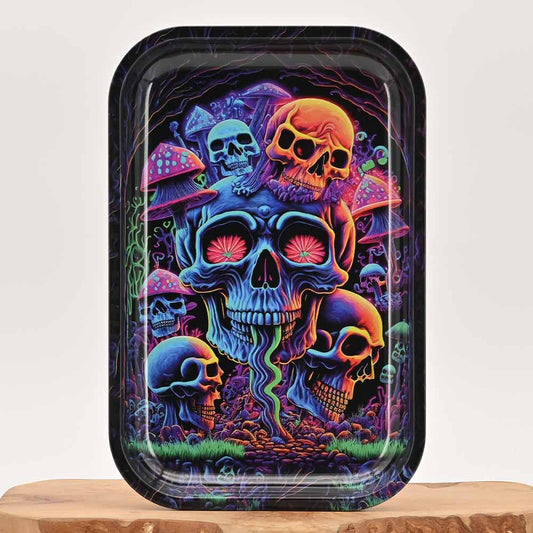 Neon Skull Grove - Medium Rolling Tray