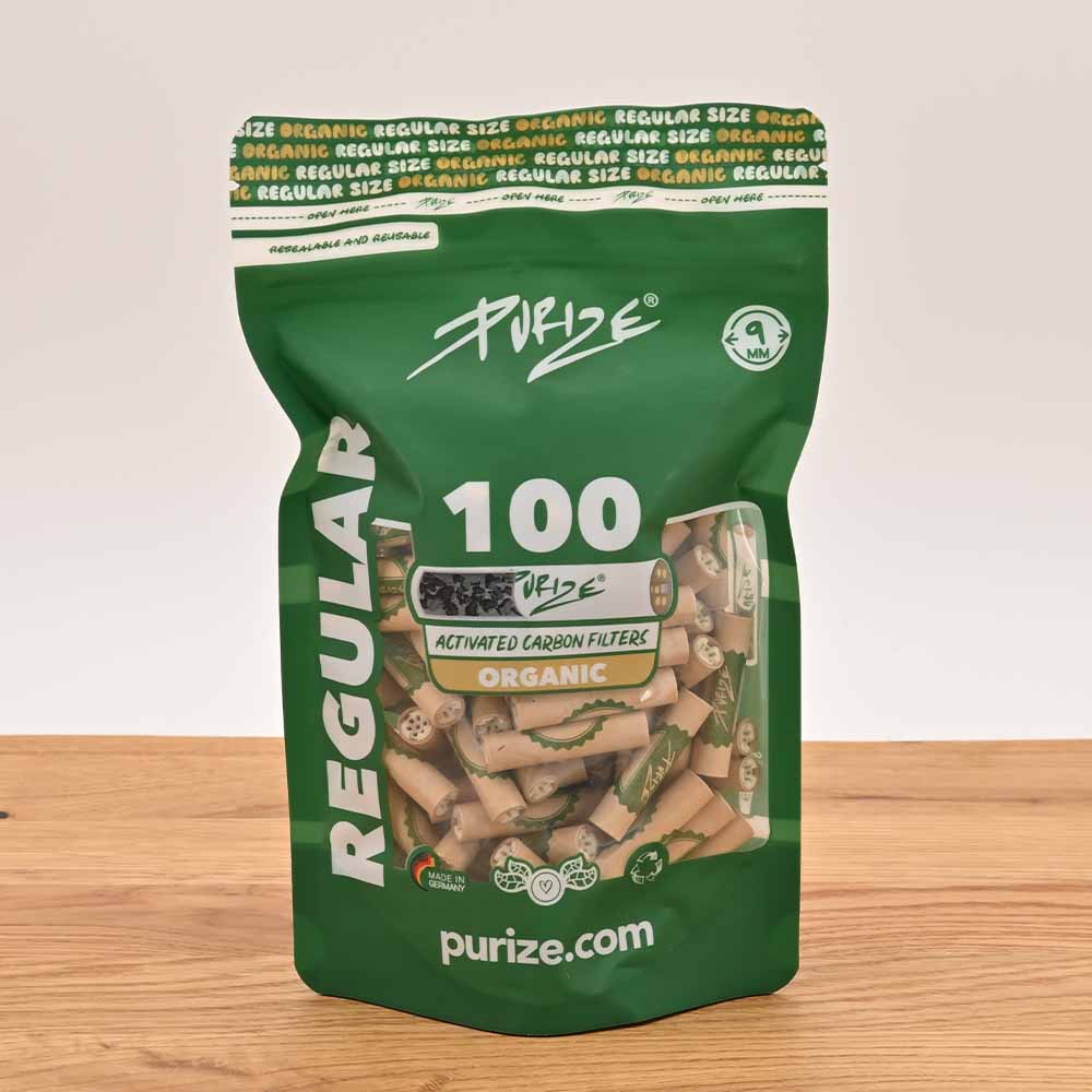 Purize Aktivkohlefilter 9mm Regular (100er Pack)