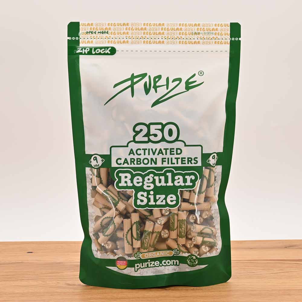 Purize Aktivkohlefilter 9mm Regular (250er Pack)
