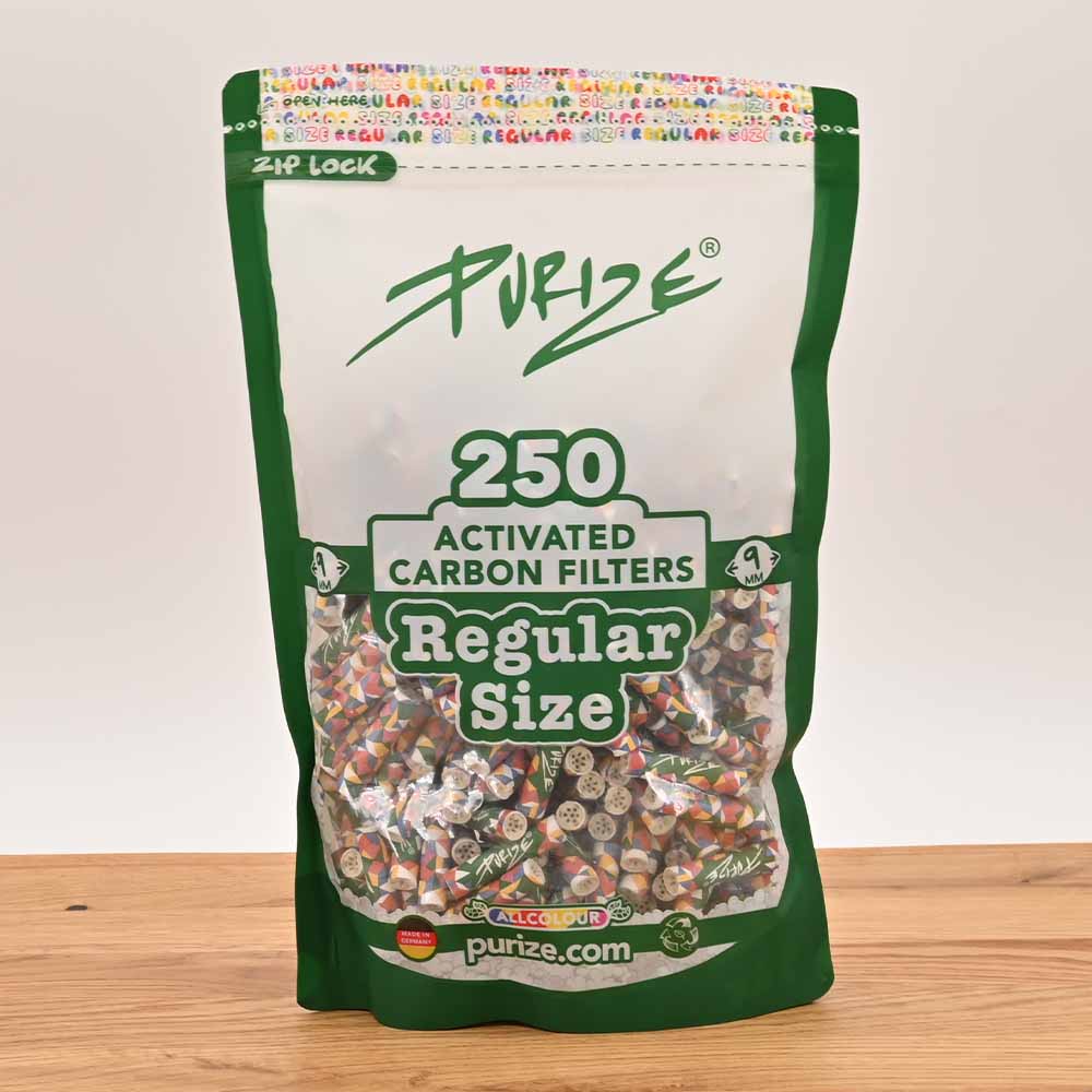 Purize Aktivkohlefilter 9mm Regular (250er Pack)
