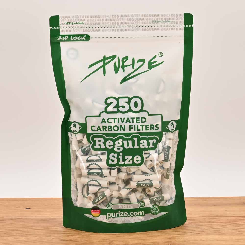 Purize Aktivkohlefilter 9mm Regular (250er Pack)