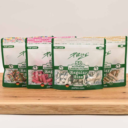 Purize Aktivkohlefilter 9mm Regular (50er Pack)