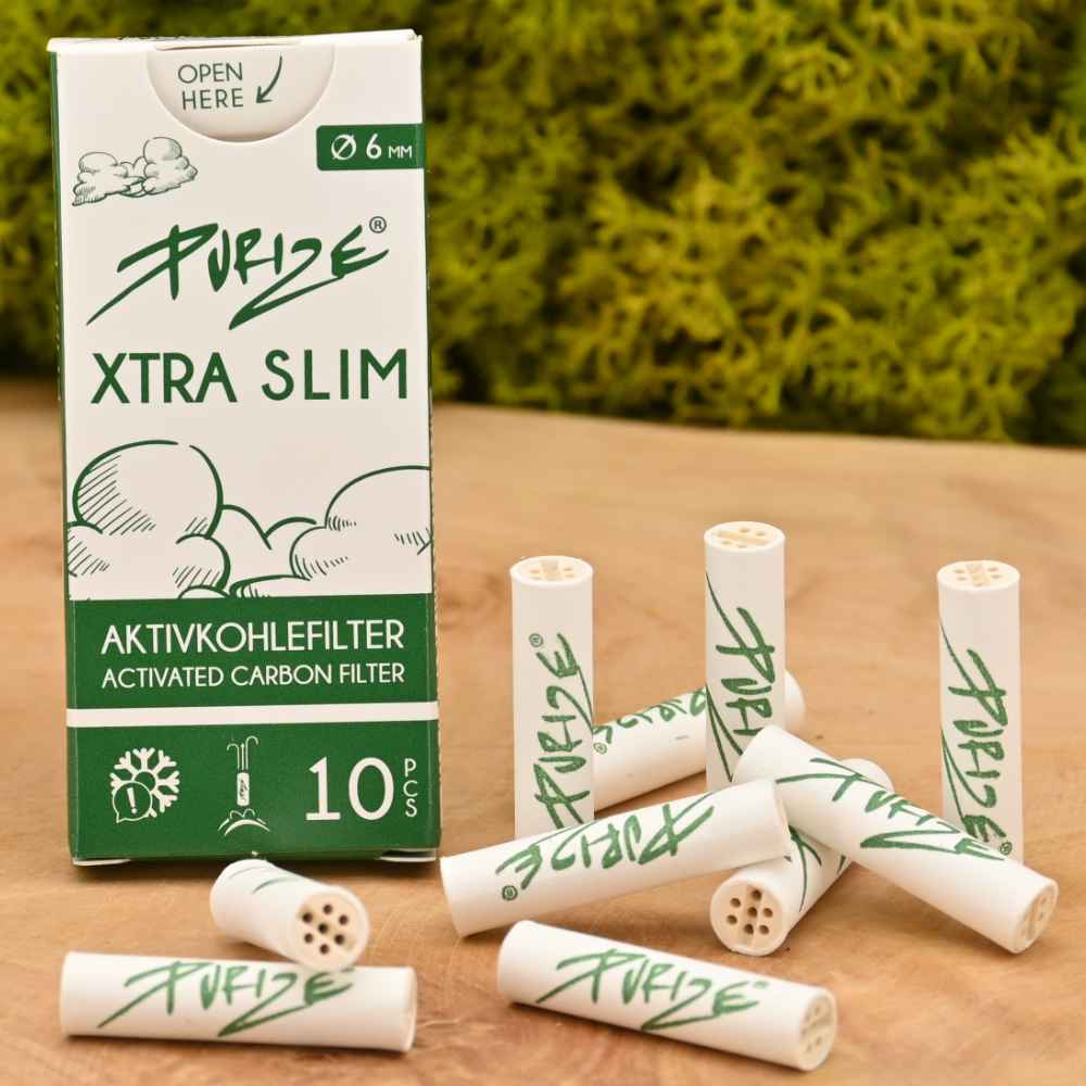 Purize Aktivkohlefilter 6mm XTRA Slim Size (10er Pack)