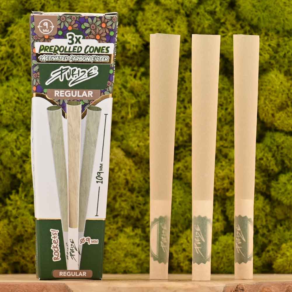 Purize Aktivkohlefilter - Pre-Rolled Cones Regular (3er Pack)