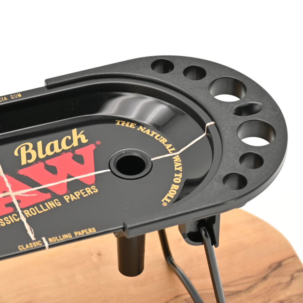 RAW Prep Deck Black - Rolling Tray mit Cone Filler