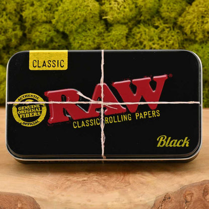RAW Black Tin Case - für Joints & Paper