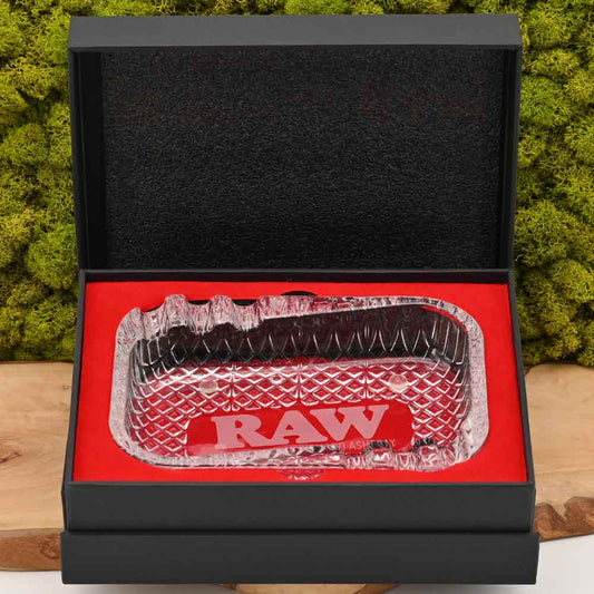 RAW Aficionado Glas Aschenbecher | inkl. Geschenkverpackung