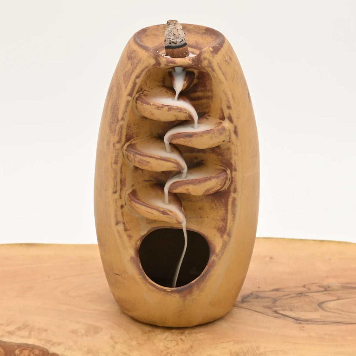 Raeucherbrunnen-Nebelfall-Braun-20cm-Rauch-Wasserfall-Rueckfluss-Raeucherkegel-Deko-Headshop-mit-schnellem-Versand-Johnnys-Headshop