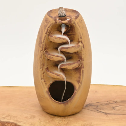 Raeucherbrunnen-Nebelfall-Braun-20cm-Rauch-Wasserfall-Rueckfluss-Raeucherkegel-Deko-Headshop-mit-schnellem-Versand-Johnnys-Headshop
