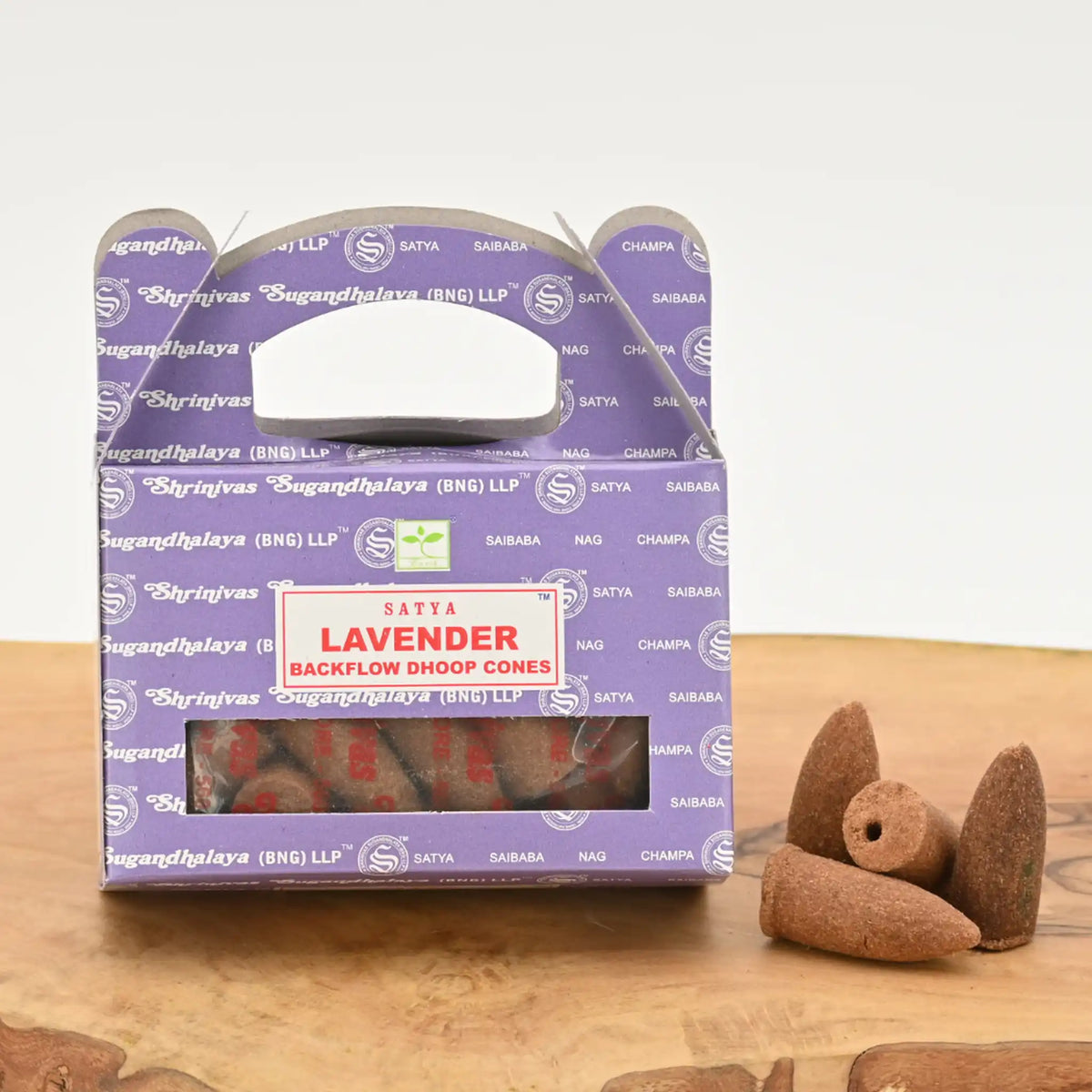 satya_lavender_24_stueck_lavendel_beruhigend_raeucherkegel_rueckfluss_backflow_kaufen_headshop_Johnnys_Headshop