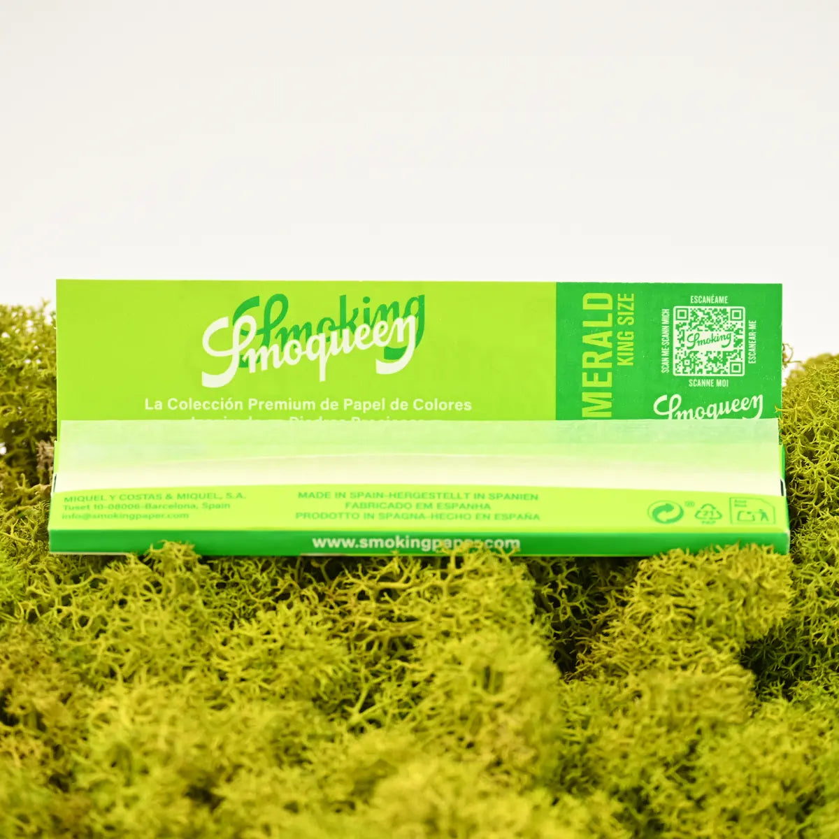 Smoking-Emerald-Papers-gruen-King-Size-Slim-Longpapers-ultraduenn-33-Blaettchen-Nr-1-Headshop-Deutschland-Johnnys-Headshop