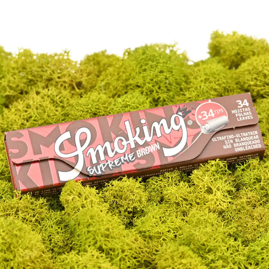 Smoking Supreme Brown King Size Slim Paper mit Tips
