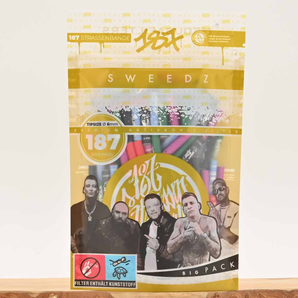 187 Sweedz × Medusa Aktivkohlefilter Slim (187er Pack)