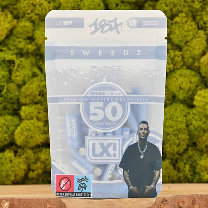 187 Sweedz × Medusa Aktivkohlefilter Slim (50er Pack)