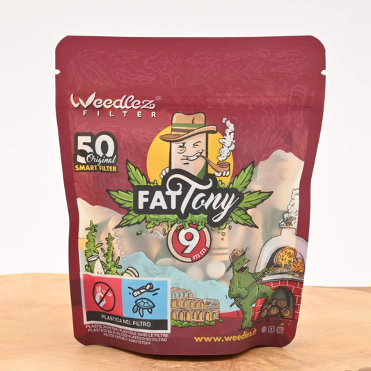 Weedlez Aktivkohlefilter 9mm - Fat Tony (50er Pack)