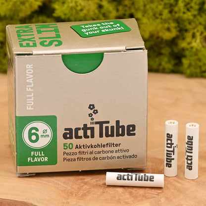ActiTube Aktivkohlefilter Extra Slim 6mm (50er Pack)